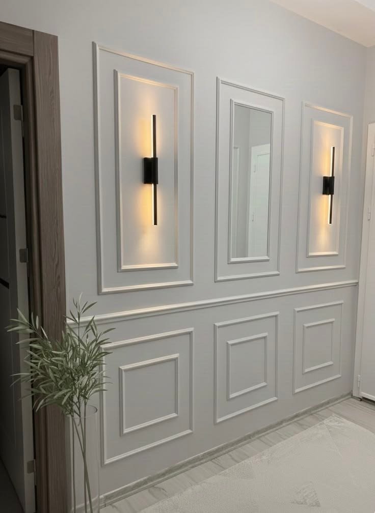 إطارات فوم عمودية مع إنارة جدارية